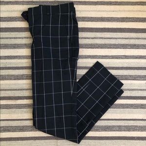 Banana Republic White and black boxed pants